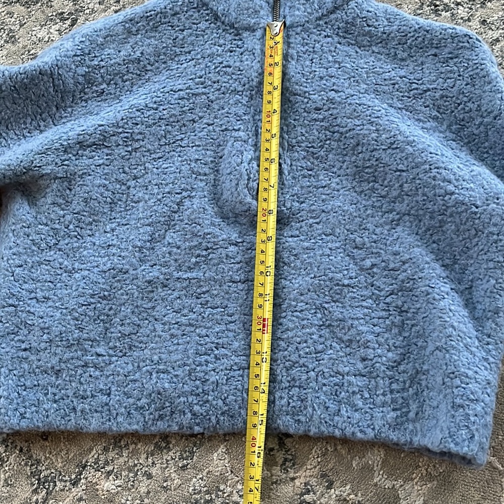 Wilfred Aritzia Cropped Gwyneth Sweater Alpaca 1/2 Zip - Picture 8 of 12